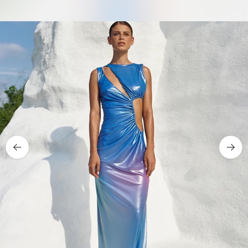 Baobab Collection Shimmering Blue and Purple Maxi Dress